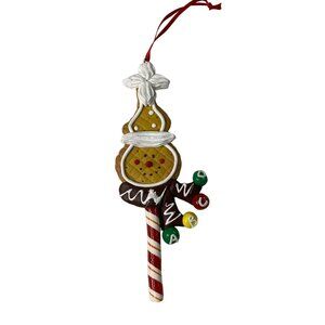Vintage Christmas Ornaments Faux Cookie Candy Lollipop Cane Vintage Oversized u
